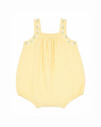 Bebe Libby Check Romper With Embroidered Straps