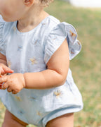 Bebe Libby Embroidered Butterfly Romper