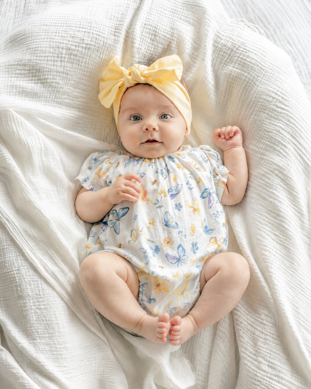 Bebe Libby Short Sleeve Butterfly Romper
