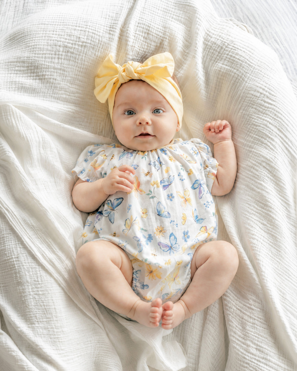 Bebe Libby Short Sleeve Butterfly Romper