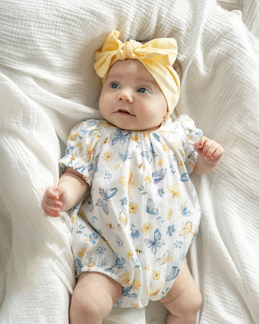 Bebe Libby Short Sleeve Butterfly Romper