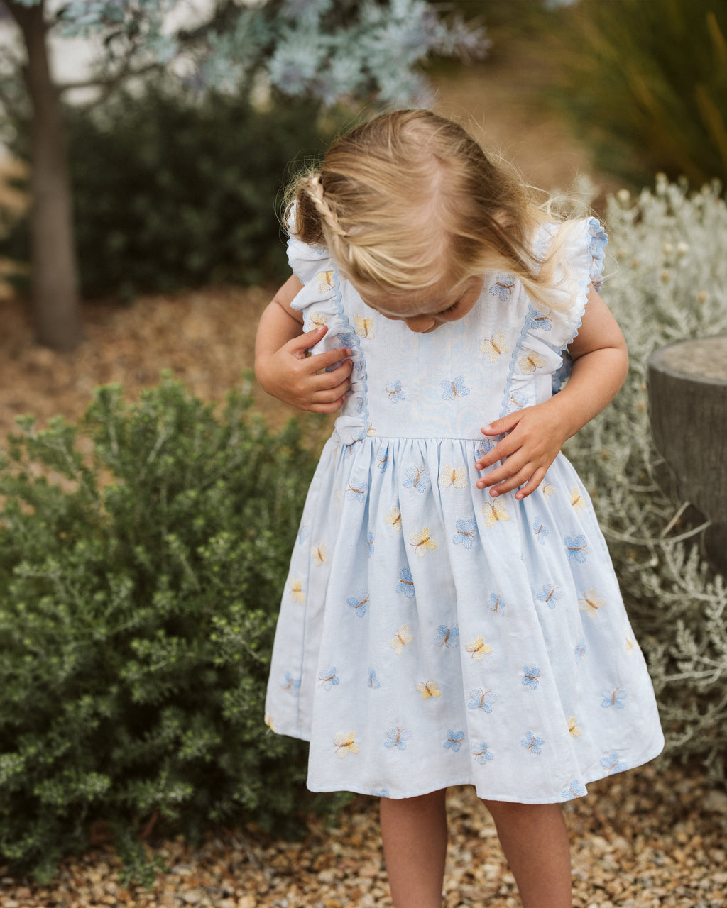 Bebe Libby Embroidered Butterfly Dress