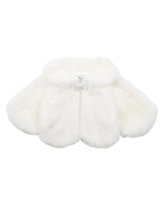 Bebe Petal Faux Fur Jacket