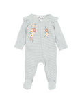 Bebe Lyla Stripe LS Zip Onesie