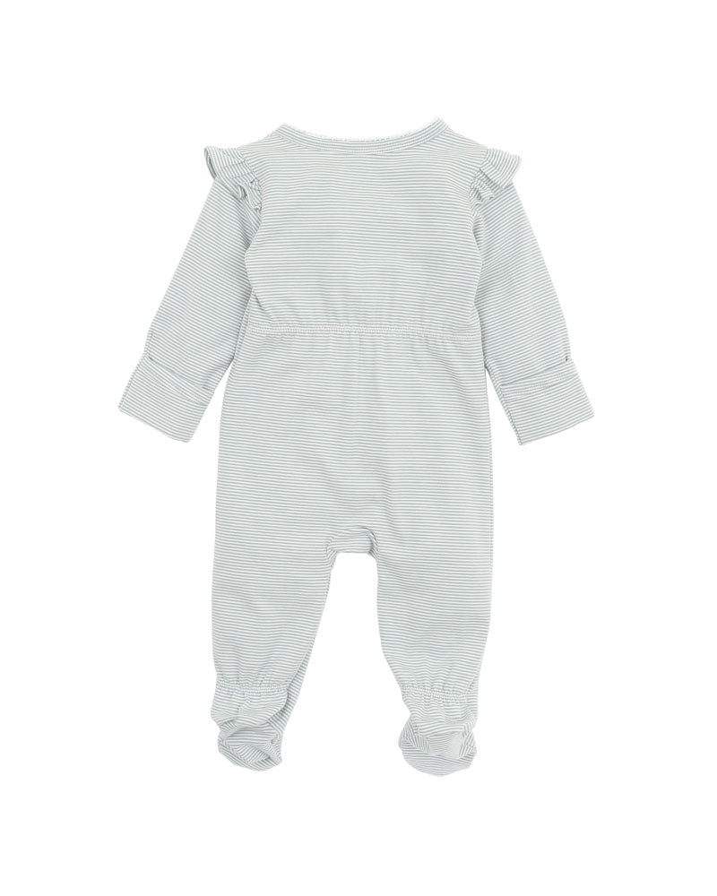 Bebe Lyla Stripe LS Zip Onesie