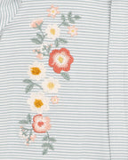 Bebe Lyla Stripe LS Zip Onesie
