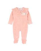 Bebe Gemma Velour Zip Onesie