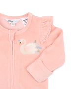 Bebe Gemma Velour Zip Onesie