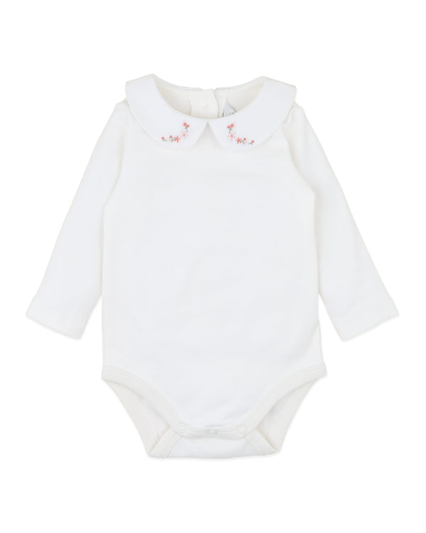 Bebe Gemma Embroidered Collar Bodysuit