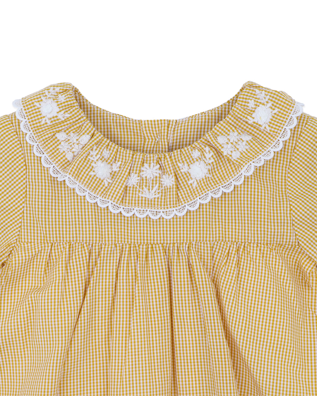Bebe Winnie Embroidered Gingham Overlay Dress