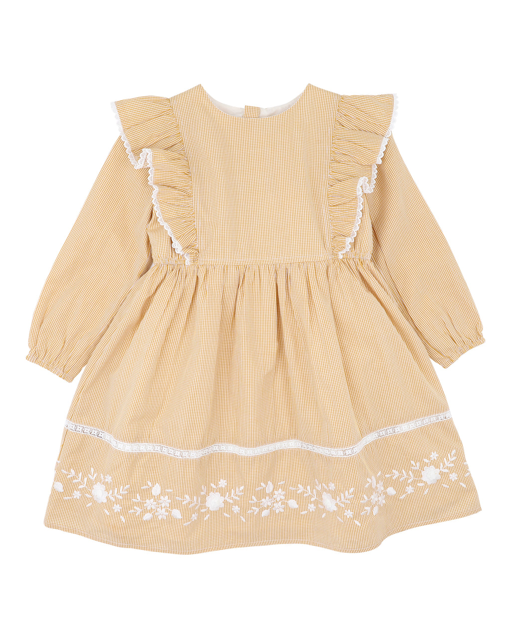 Bebe Winnie Embroidered Gingham Dress