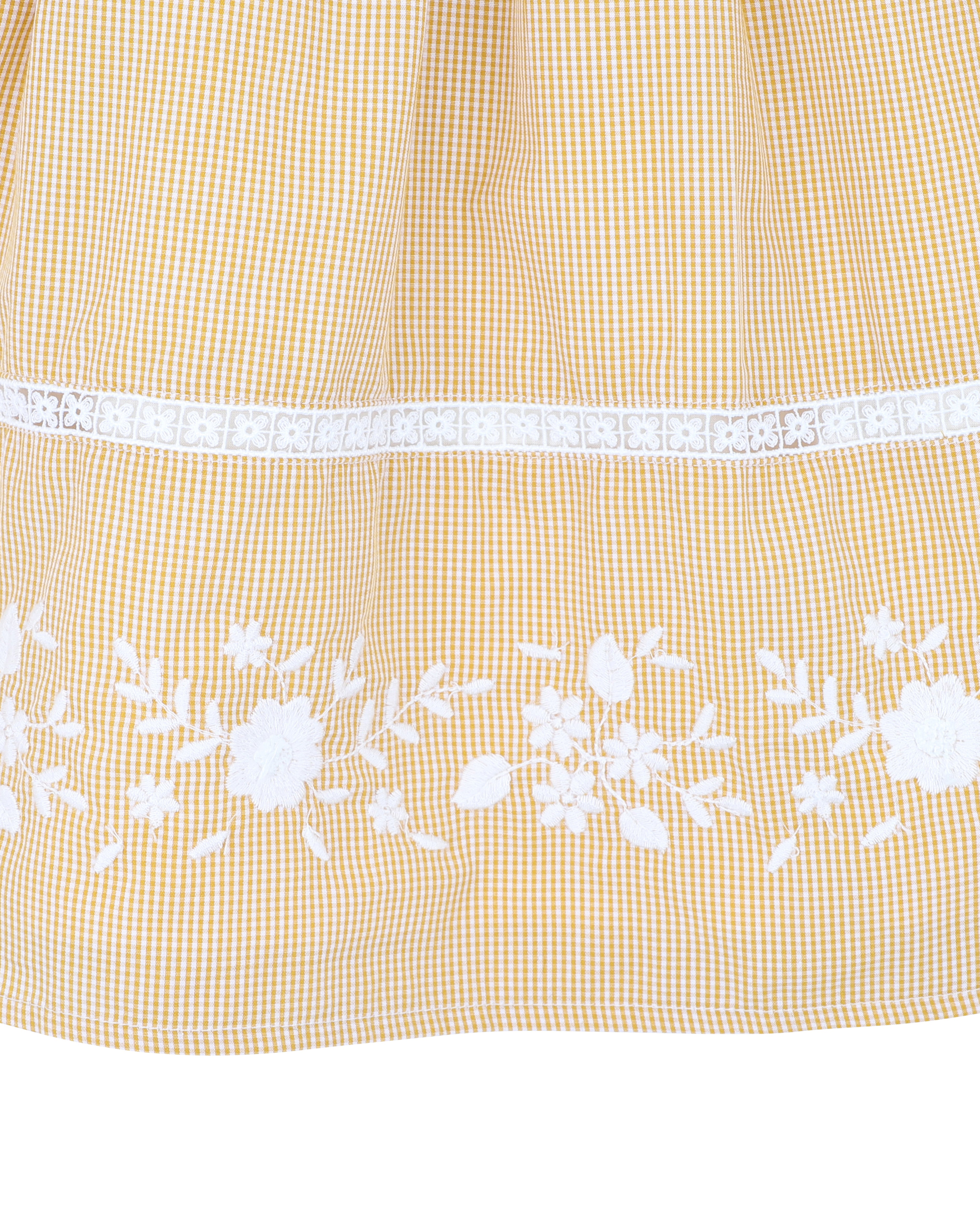 Bebe Winnie Embroidered Gingham Dress