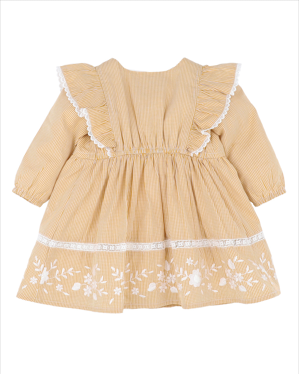 Bebe Winnie Embroidered Gingham Dress