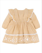 Bebe Winnie Embroidered Gingham Dress