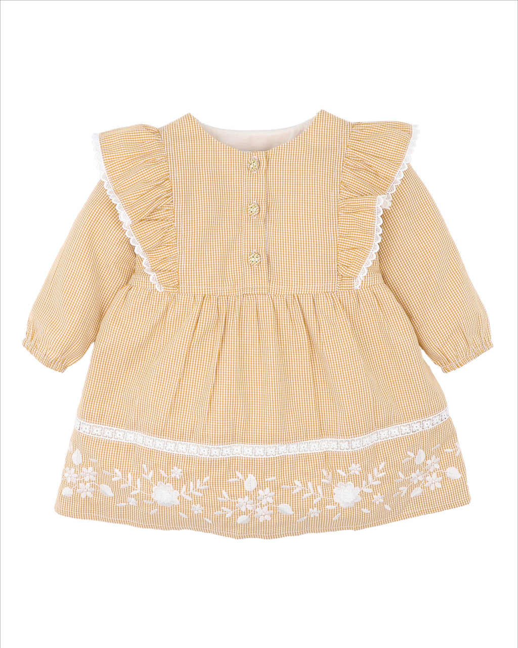 Bebe Winnie Embroidered Gingham Dress