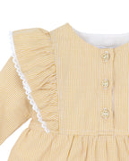Bebe Winnie Embroidered Gingham Dress