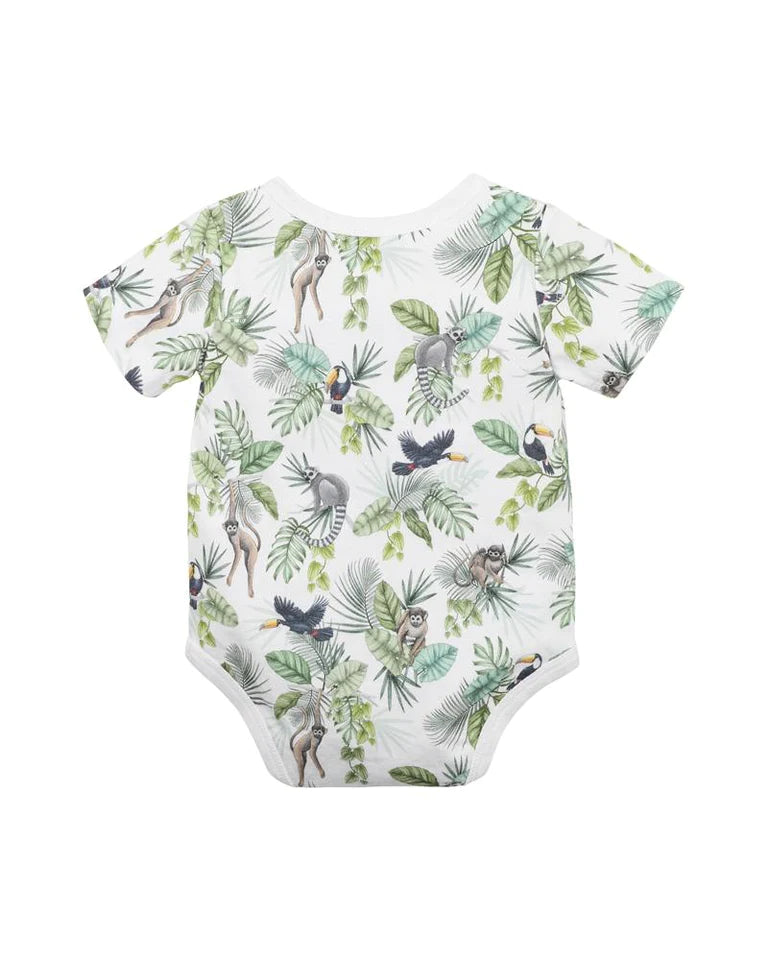 Bebe Milo Henley Bodysuit-Milo Print