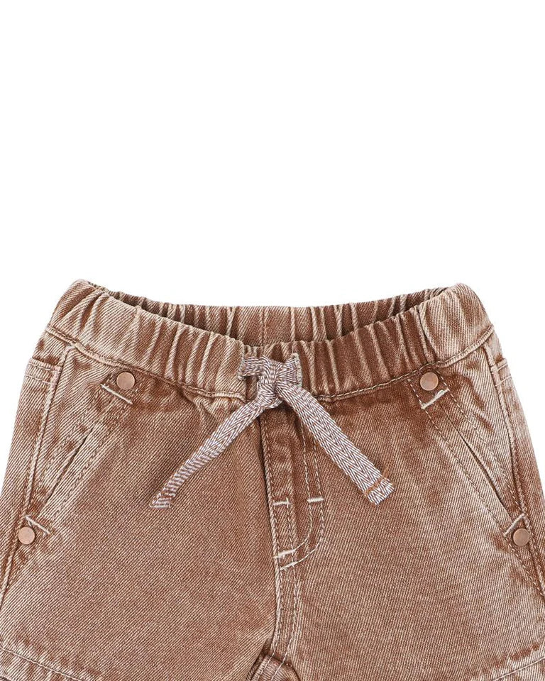 Bebe Boys Brown Denim Shorts