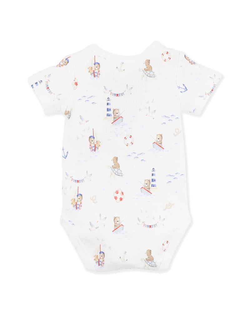 Bebe Axel Print Organic Bodysuit