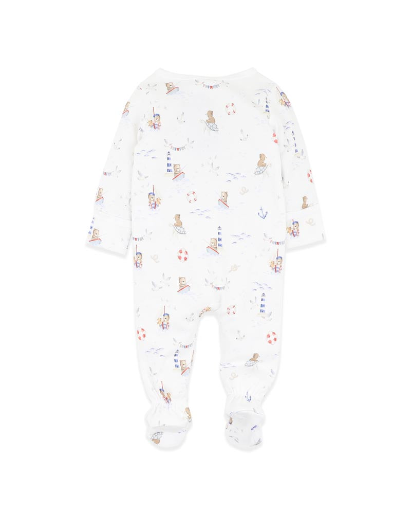 Bebe Axel Organic Print Long Sleeve Zipsuit