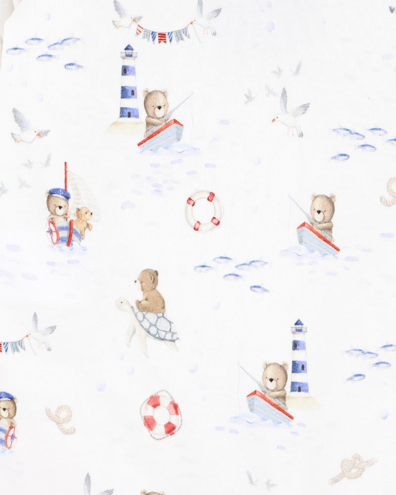 Bebe Axel Organic Print Long Sleeve Zipsuit