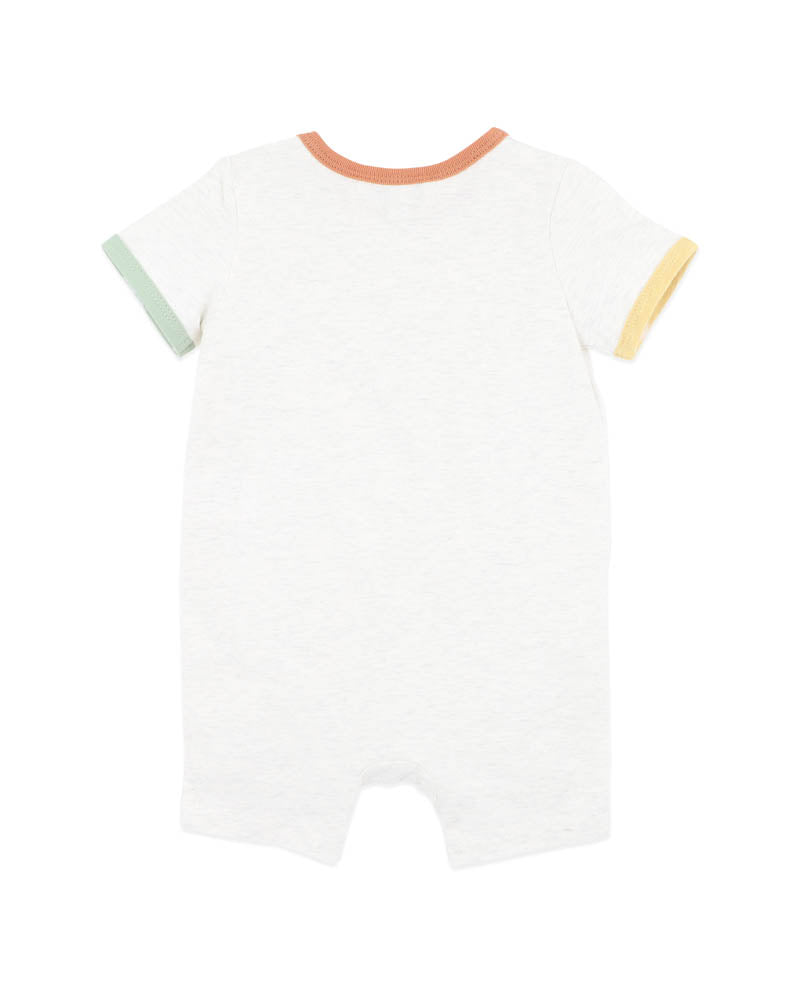 Bebe Ivan Camp Scene Short Sleeve Romper