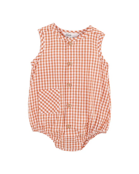Bebe Harlan Check Bodysuit