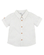Bebe Roman Geo Short Sleeve Print Shirt