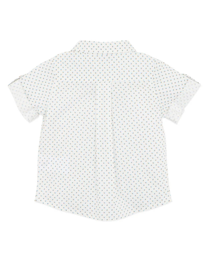 Bebe Roman Geo Short Sleeve Print Shirt