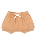 Bebe Rib Back Pull On Crinkle Shorts