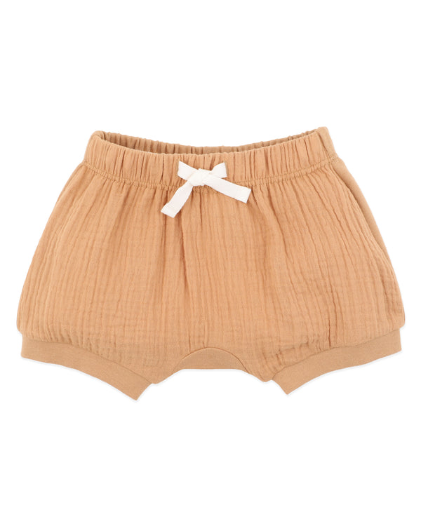 Bebe Rib Back Pull On Crinkle Shorts