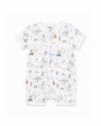 Bebe Brady Organic Short Sleeve Zip Romper