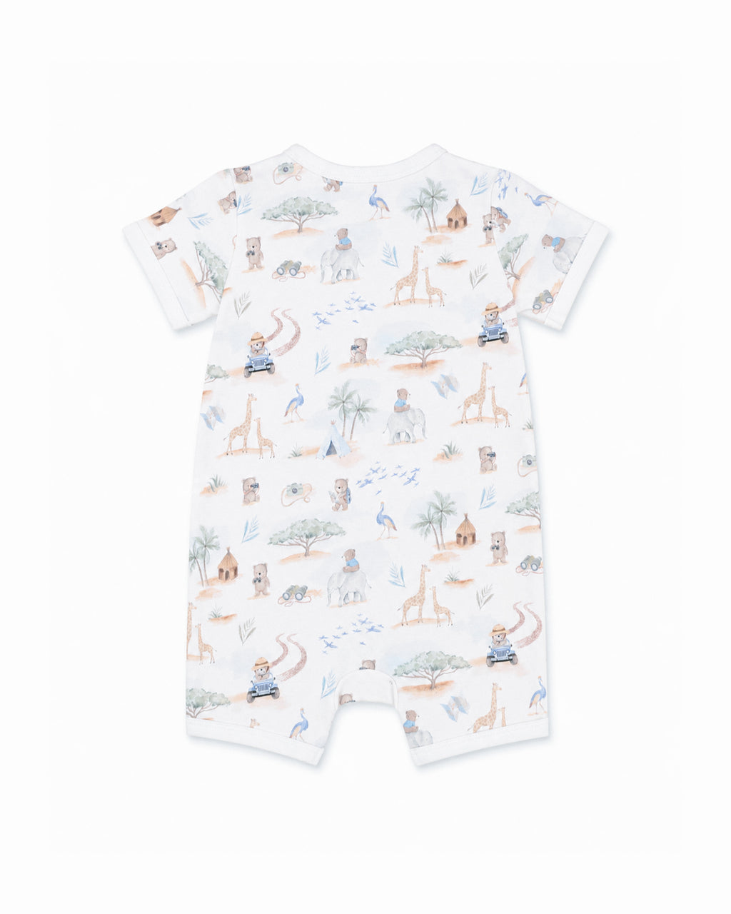 Bebe Brady Organic Short Sleeve Zip Romper