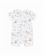 Bebe Brady Organic Short Sleeve Zip Romper