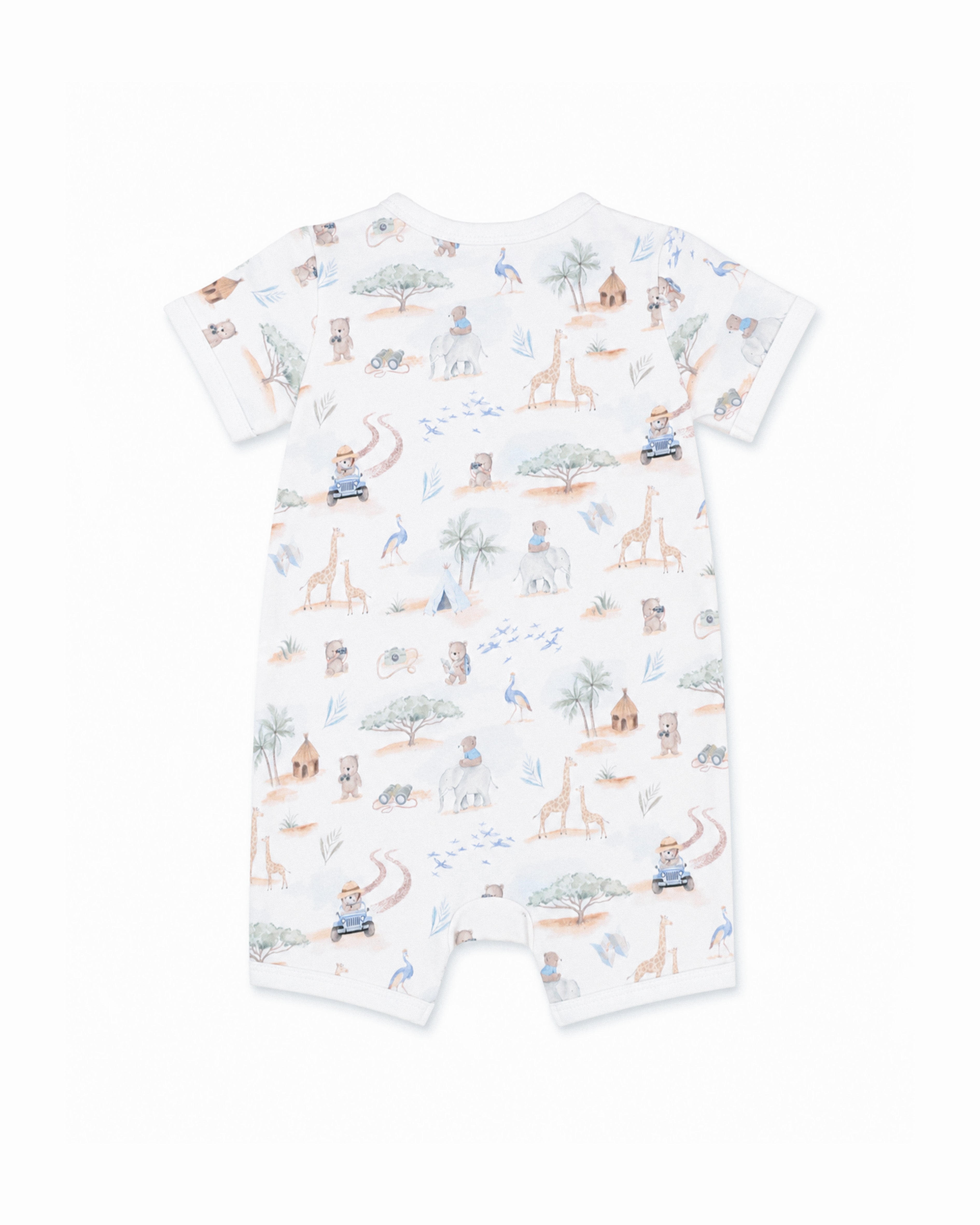 Bebe Brady Organic Short Sleeve Zip Romper