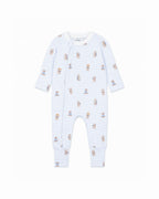 Bebe Brady Stripe Organic Long Sleeve Zipsuit