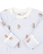 Bebe Brady Stripe Organic Long Sleeve Zipsuit
