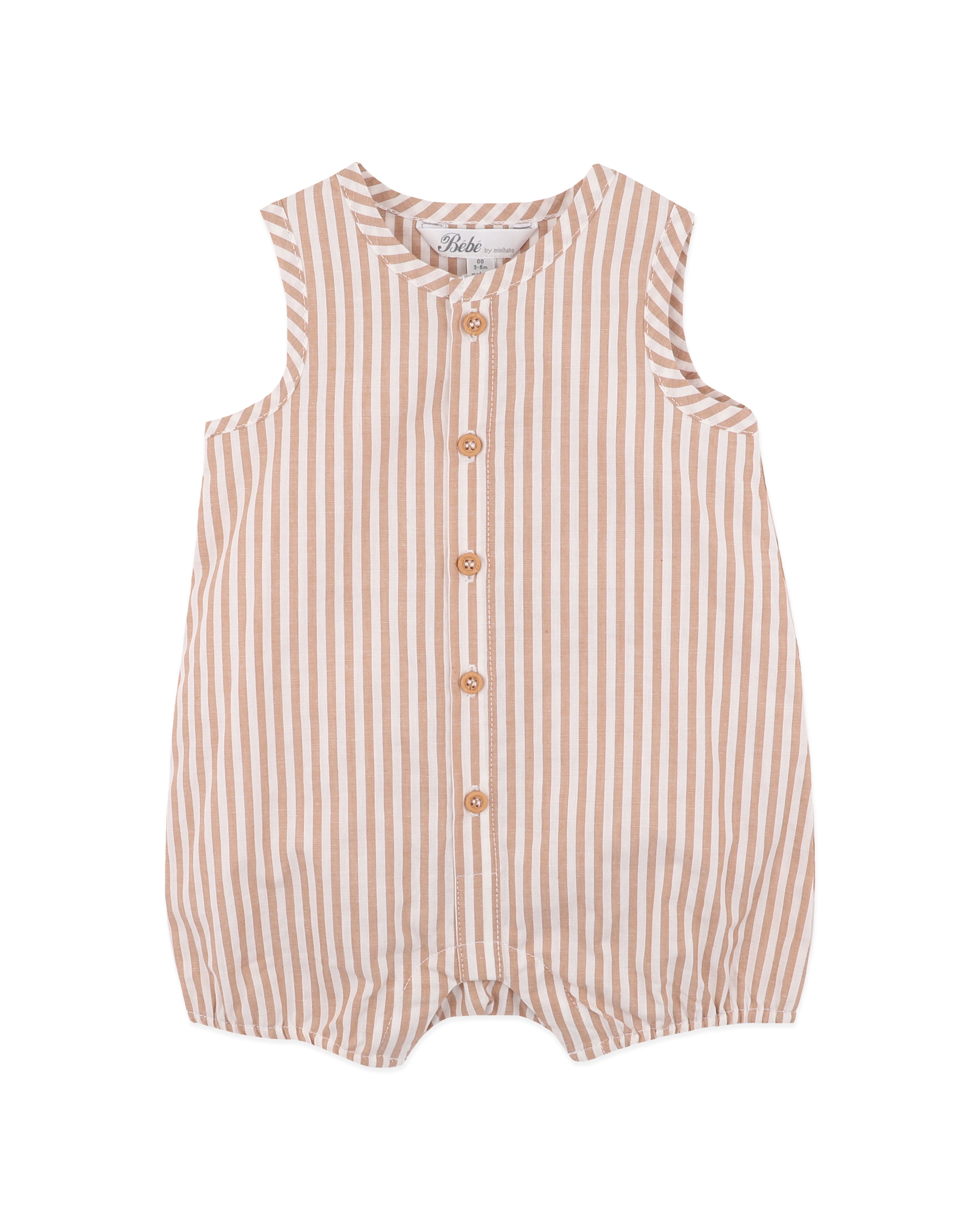 Bebe Brady Stripe Woven Romper
