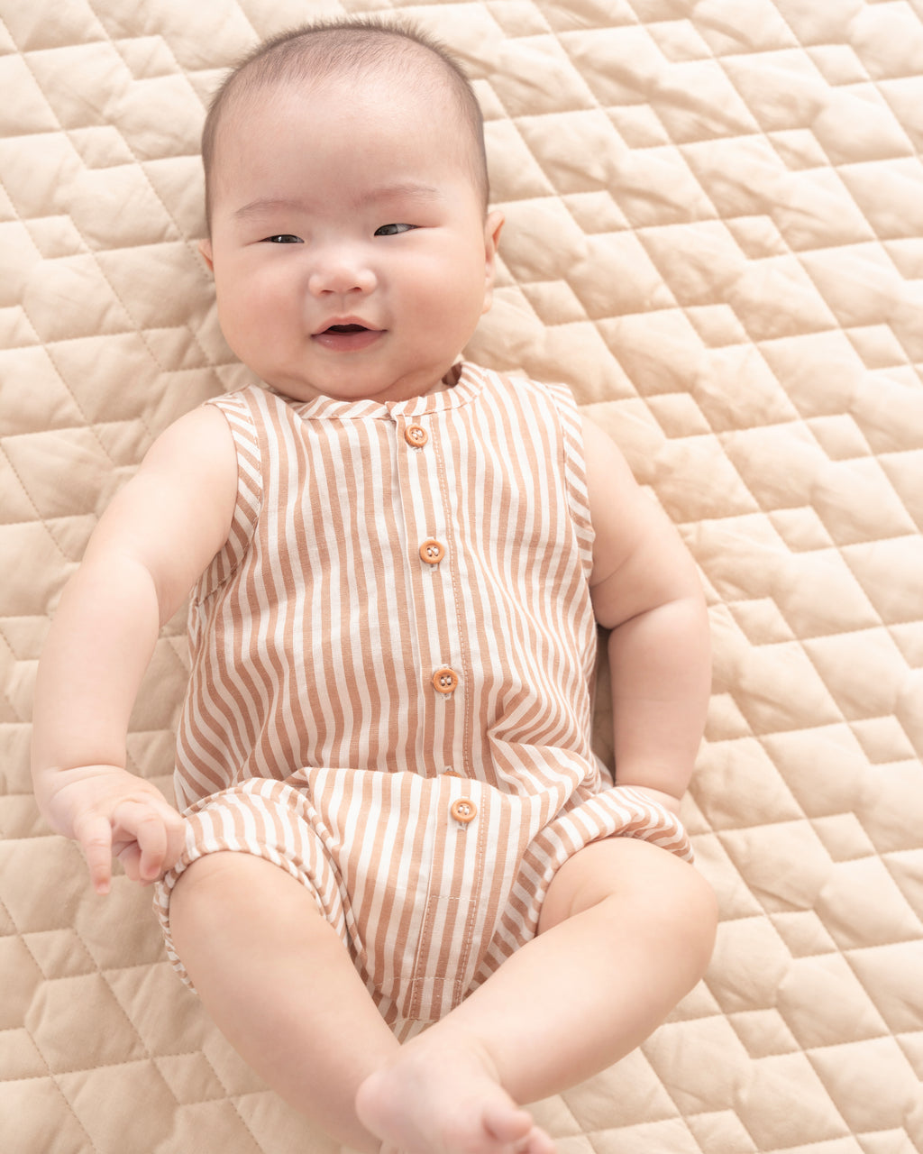 Bebe Brady Stripe Woven Romper