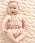 Bebe Brady Stripe Woven Romper