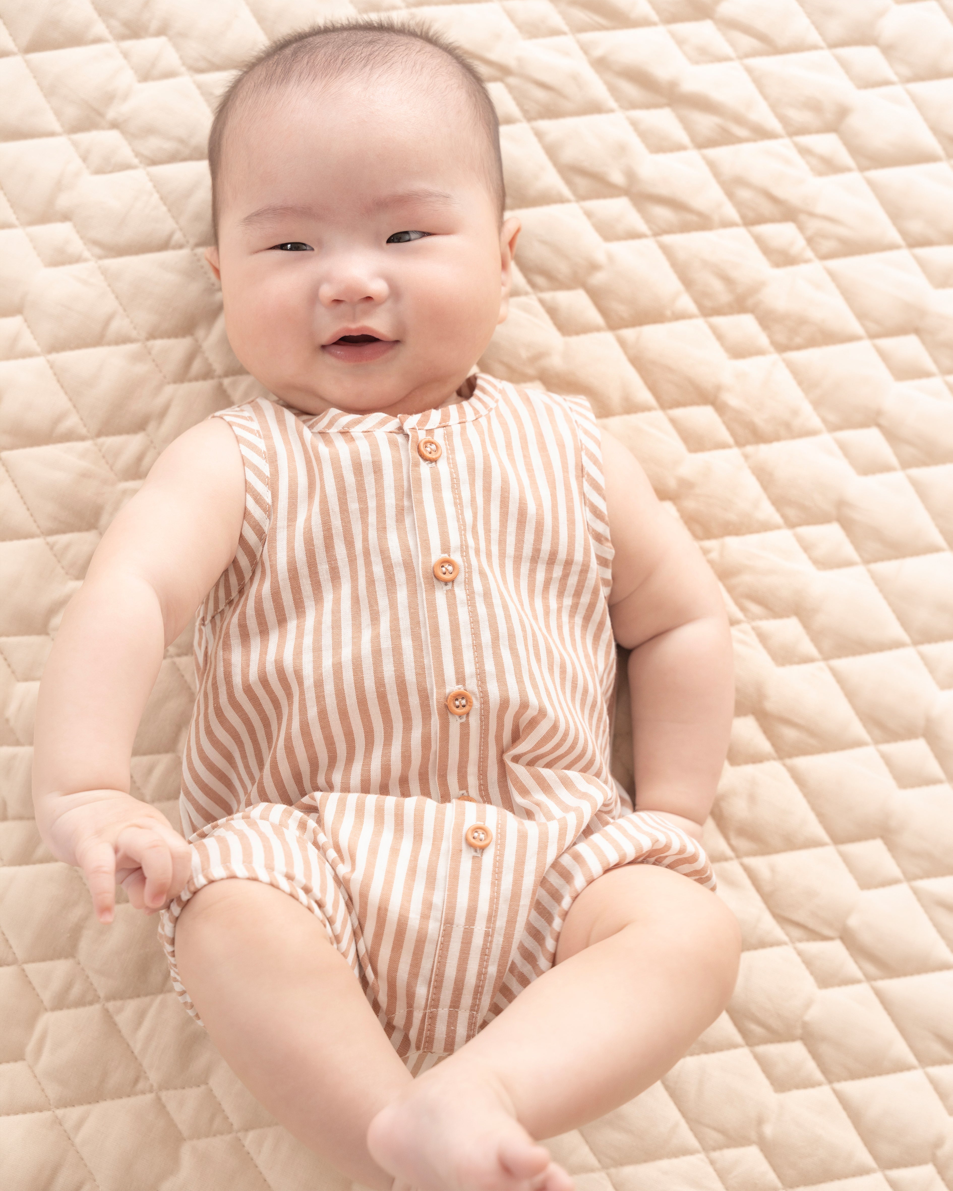 Bebe Brady Stripe Woven Romper