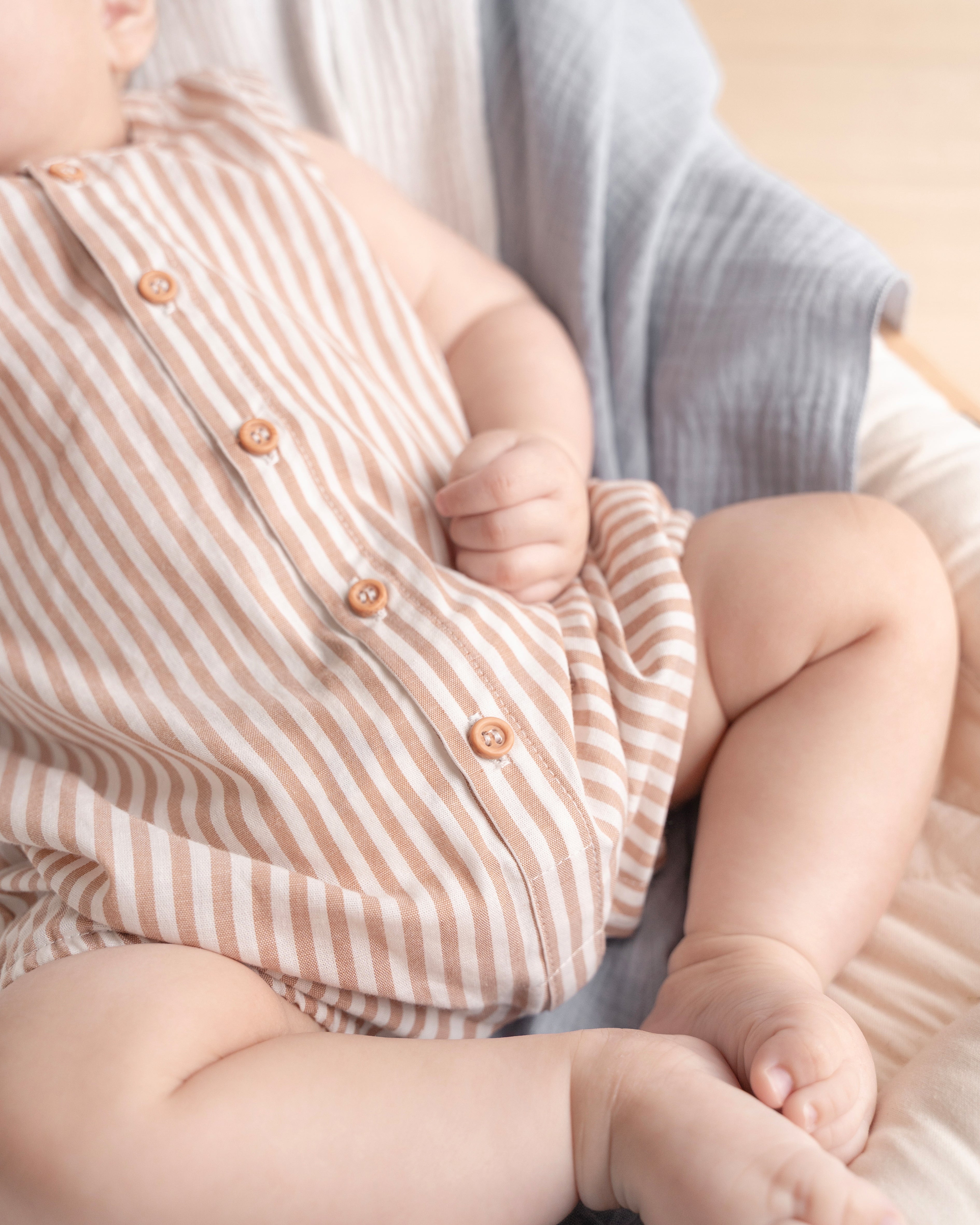 Bebe Brady Stripe Woven Romper
