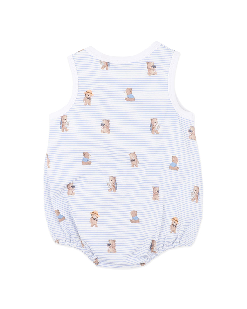 Bebe Brady Stripe Organic Button Up Bodysuit