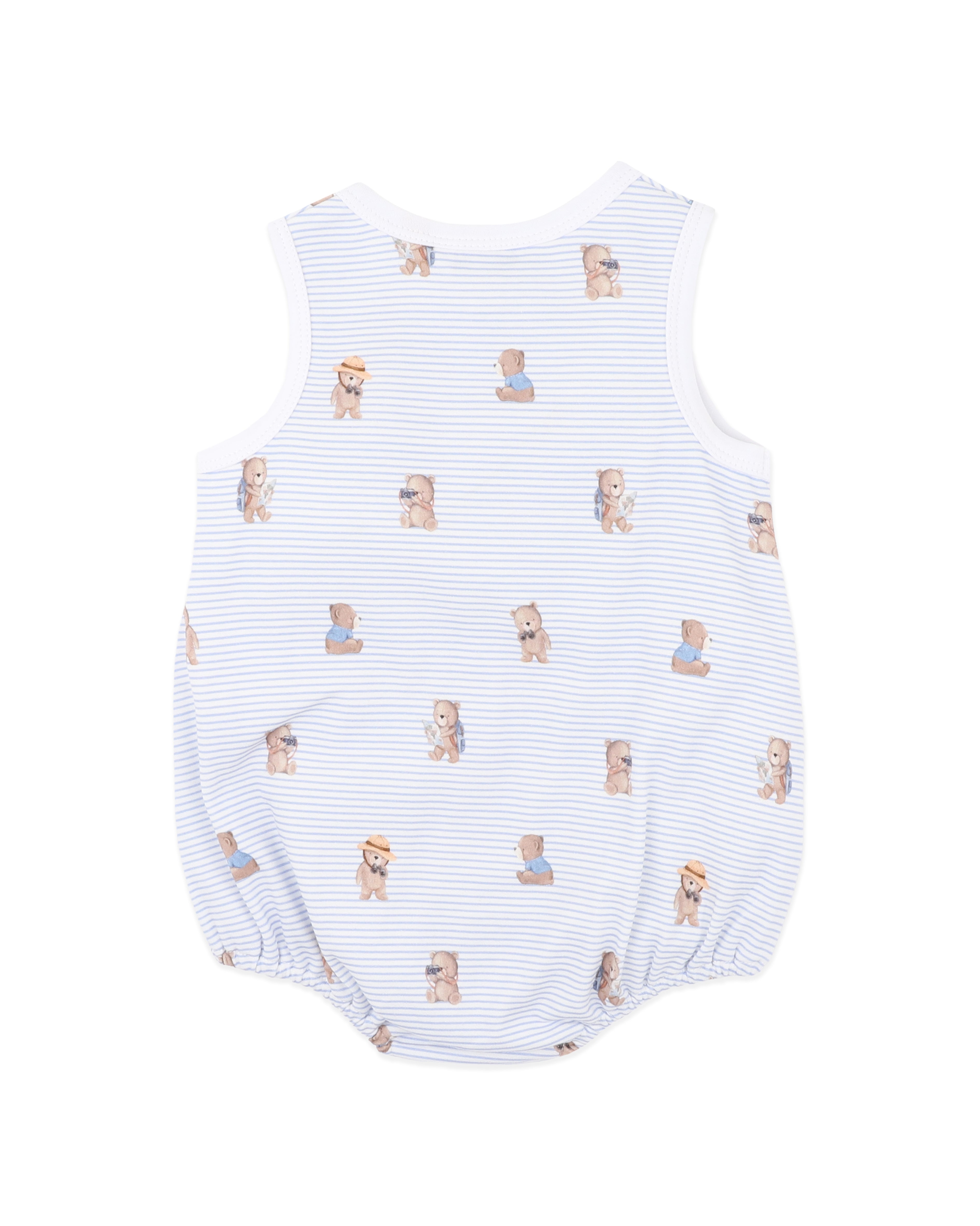 Bebe Brady Stripe Organic Button Up Bodysuit