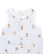 Bebe Brady Stripe Organic Button Up Bodysuit