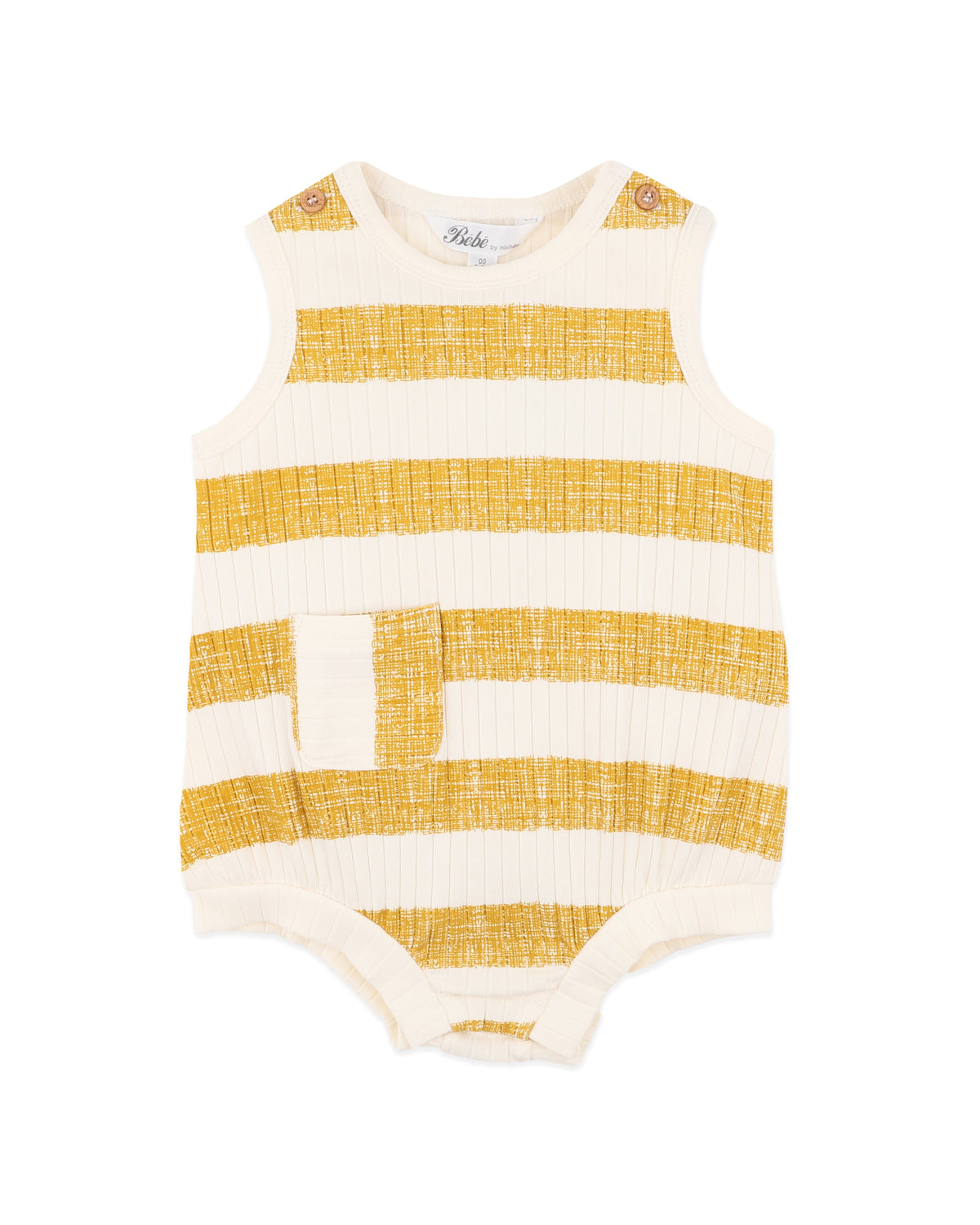 Bebe Sway Organic Stripe Wide Rib Bodysuit