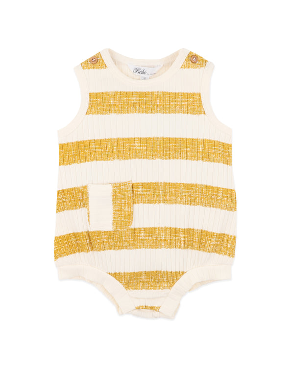 Bebe Sway Organic Stripe Wide Rib Bodysuit