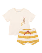 Bebe Sway Organic Wide Rib Shorts & Tee Set