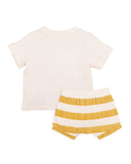Bebe Sway Organic Wide Rib Shorts & Tee Set