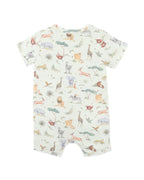 Bebe Sway Organic Short Sleeve Zip Romper